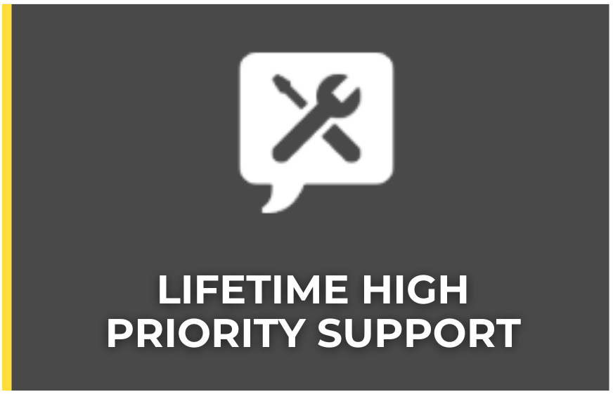LIFETIME HIGH PRIORITY SUPPORT